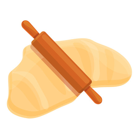 Dough roll icon, cartoon styleのイラスト素材
