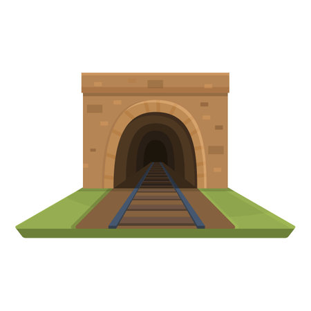 Tunnel transport icon, cartoon styleのイラスト素材