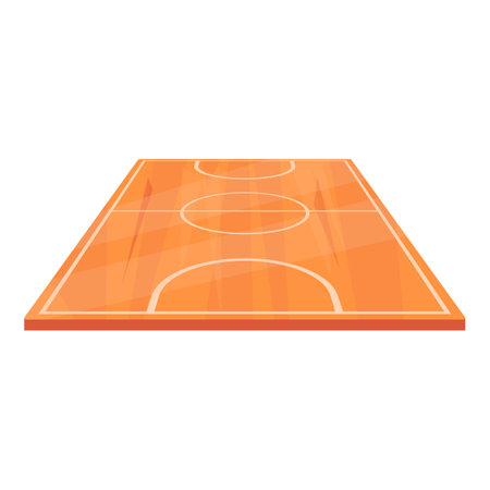 Basketball field icon, cartoon styleのイラスト素材