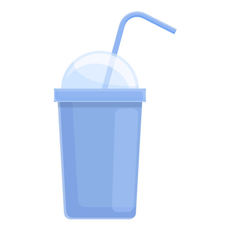 Biodegradable plastic cup icon, cartoon styleのイラスト素材