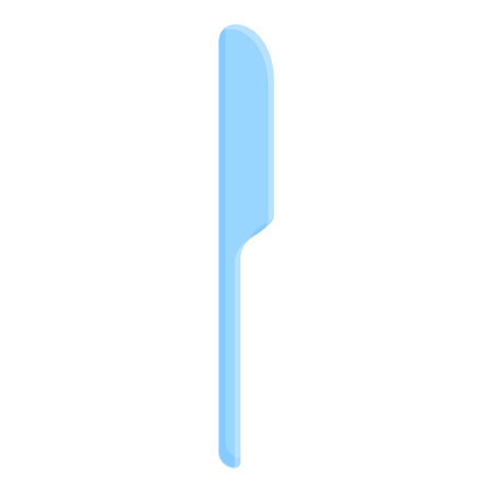 Biodegradable plastic knife icon, cartoon styleのイラスト素材