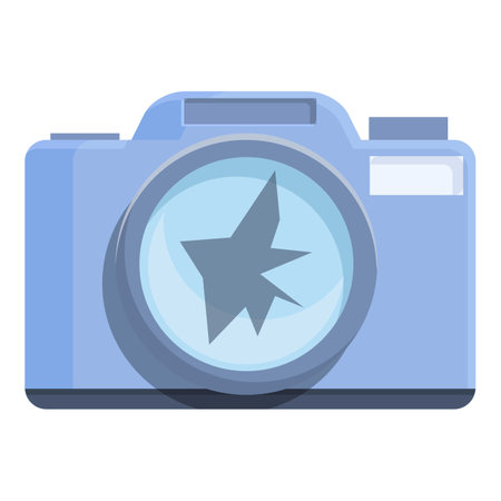 Broken camera icon, cartoon styleのイラスト素材