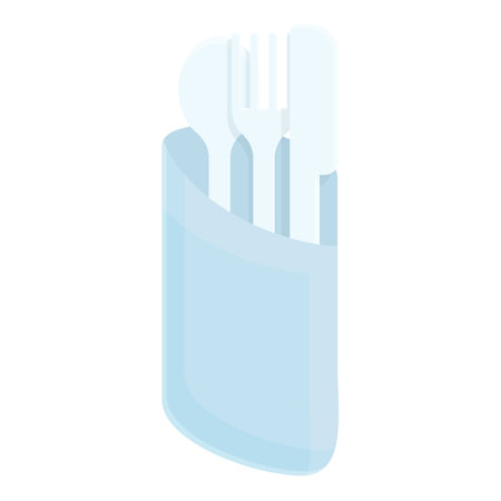 Instruments for food airline icon, cartoon styleのイラスト素材