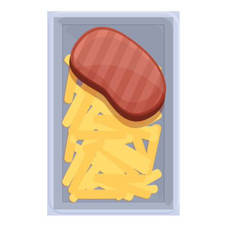 Pasta food airline icon, cartoon styleのイラスト素材