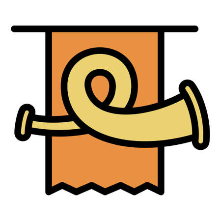 Post trumpet icon, outline styleのイラスト素材