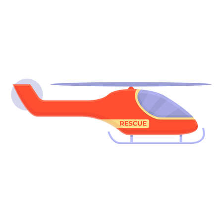 Help rescue helicopter icon, cartoon styleのイラスト素材