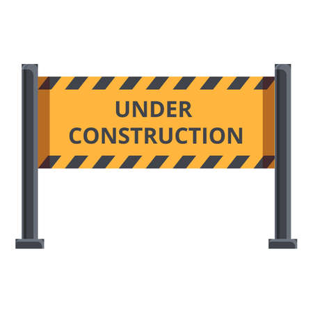 Under construction barrier icon, cartoon styleのイラスト素材