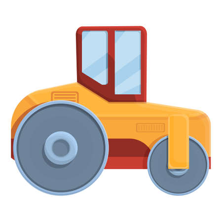 Road roller icon, cartoon styleのイラスト素材
