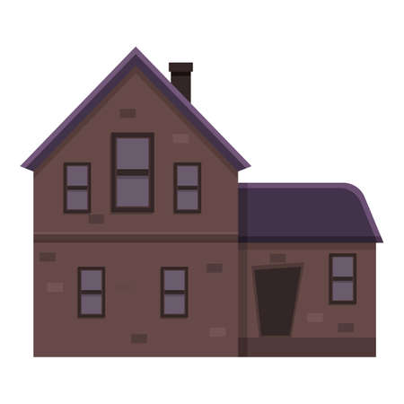 Dark creepy house icon, cartoon styleのイラスト素材