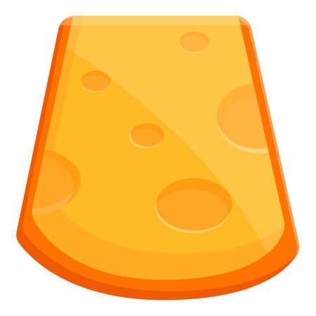 Dairy cheese icon, cartoon styleのイラスト素材