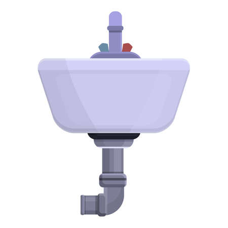 Bathroom sewerage icon, cartoon styleのイラスト素材