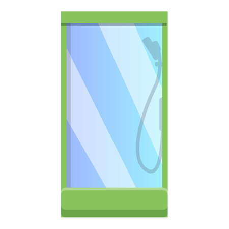Shower stall icon, cartoon styleのイラスト素材