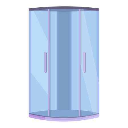 Design shower stall icon, cartoon styleのイラスト素材
