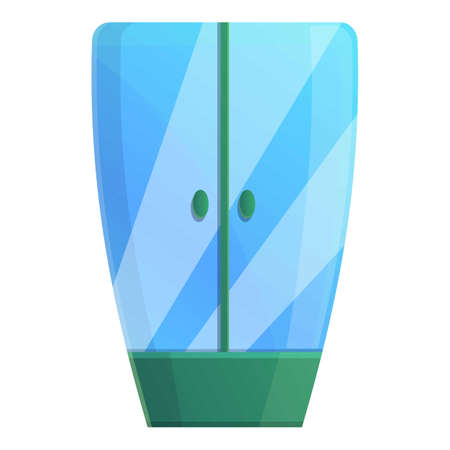 Green shower stall icon, cartoon styleのイラスト素材