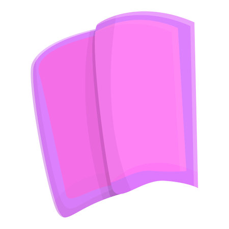 Pink handkerchief icon, cartoon styleのイラスト素材