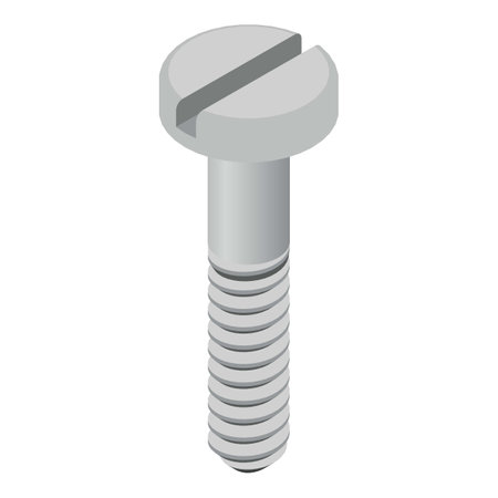 Lock screw icon, isometric styleのイラスト素材