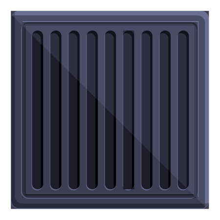 Plate manhole icon, cartoon styleのイラスト素材