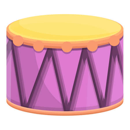 Kid drum icon, cartoon styleのイラスト素材