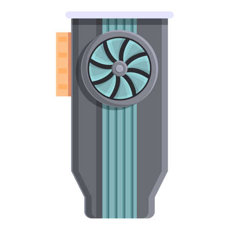 Graphic card pc icon, cartoon styleのイラスト素材