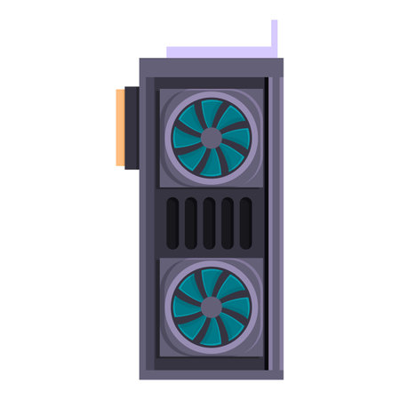 Gpu icon, cartoon styleのイラスト素材