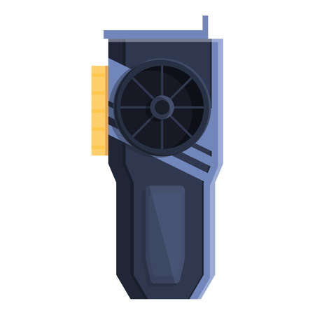 Laptop gpu card icon, cartoon styleのイラスト素材