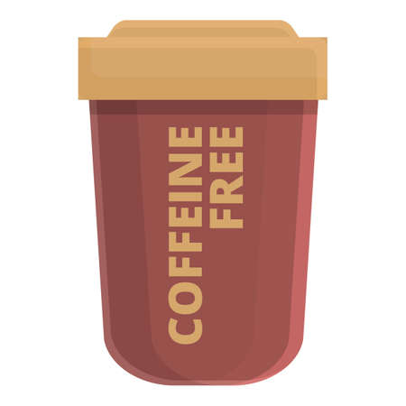 Caffeine free icon, cartoon styleのイラスト素材
