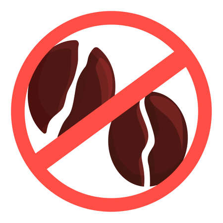 No caffeine icon, cartoon styleのイラスト素材