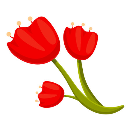 Hawthorn flower icon, cartoon styleのイラスト素材