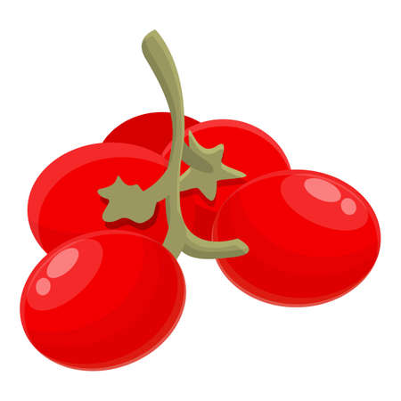 Ripe hawthorn icon, cartoon styleのイラスト素材