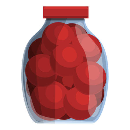 Tomatoes marinades icon, cartoon styleのイラスト素材