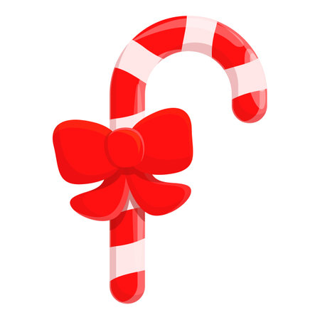 Candy cane icon, cartoon styleのイラスト素材