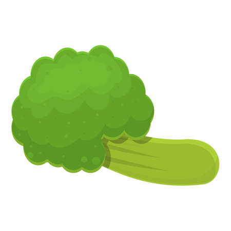 Diet broccoli icon, cartoon styleのイラスト素材