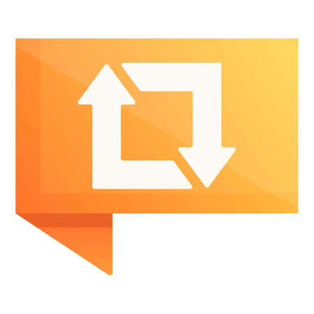 Repost chat icon, cartoon styleのイラスト素材