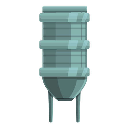Deposit paper production icon, cartoon styleのイラスト素材