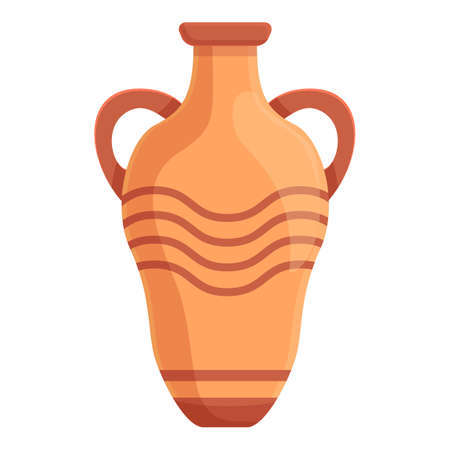 Amphora ancient icon, cartoon styleのイラスト素材