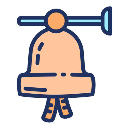 Ship bell icon. Outline ship bell vector icon for web design isolated on white backgroundのイラスト素材