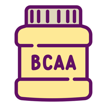 Sport nutrition bcaa icon. Outline Sport nutrition bcaa vector icon for web design isolated on white backgroundのイラスト素材