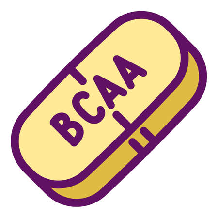 Sport nutrition bcaa capsule icon. Outline Sport nutrition bcaa capsule vector icon for web design isolated on white backgroundのイラスト素材