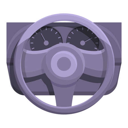 Car steering wheel board icon. Cartoon of Car steering wheel board vector icon for web design isolated on white backgroundのイラスト素材