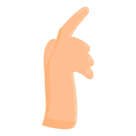 Finger touch icon. Cartoon of finger touch vector icon for web design isolated on white backgroundのイラスト素材
