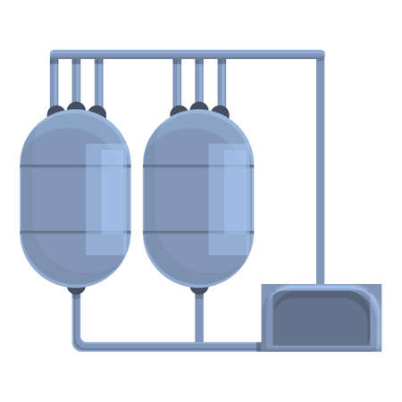 Cheese factory icon. Cartoon of cheese factory vector icon for web design isolated on white backgroundのイラスト素材