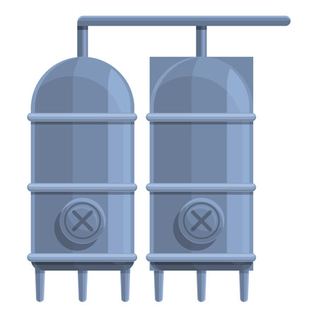 Storage milk tank icon. Cartoon of storage milk tank vector icon for web design isolated on white backgroundのイラスト素材