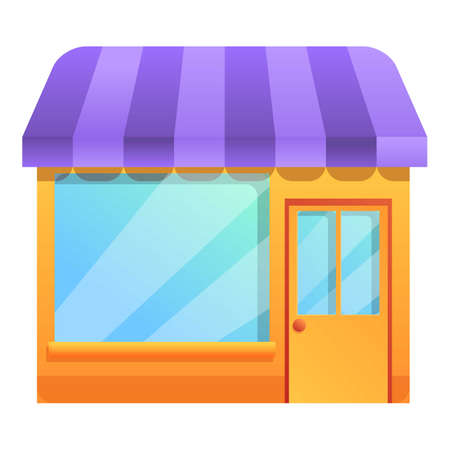 Marketing mix street shop icon. Cartoon of Marketing mix street shop vector icon for web design isolated on white backgroundのイラスト素材