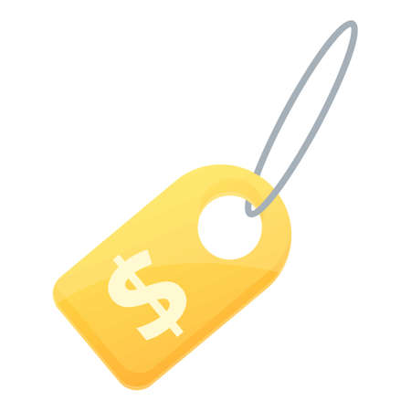 Sale product tag icon. Cartoon of Sale product tag vector icon for web design isolated on white backgroundのイラスト素材