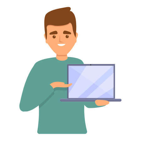 Online personal assistant icon. Cartoon of Online personal assistant vector icon for web design isolated on white backgroundのイラスト素材