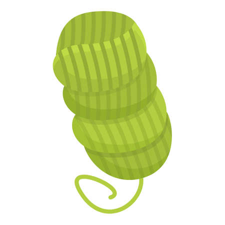 Knit wool icon. Cartoon of Knit wool vector icon for web design isolated on white backgroundのイラスト素材