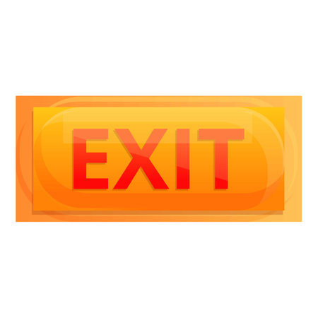 Exit button interface icon. Cartoon of Exit button interface vector icon for web design isolated on white backgroundのイラスト素材