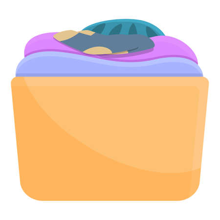 Second hand clothes box icon. Cartoon of Second hand clothes box vector icon for web design isolated on white backgroundのイラスト素材