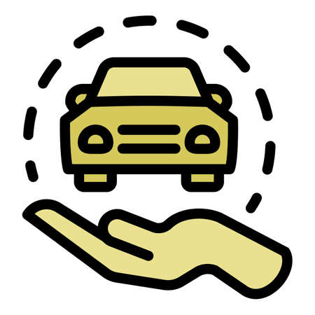 Take car sharing icon. Outline Take car sharing vector icon for web design isolated on white backgroundのイラスト素材