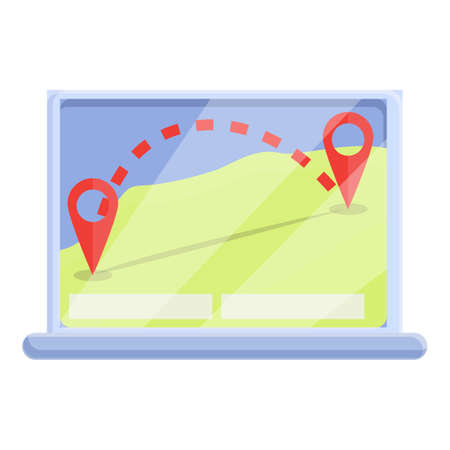 Airline trip icon. Cartoon of airline trip vector icon for web design isolated on white backgroundのイラスト素材